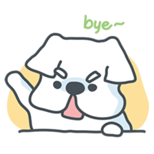 My crazy little white dog RUMI sticker #5974001