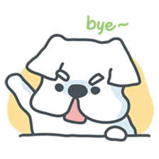 My crazy little white dog RUMI sticker #5974001