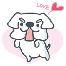 My crazy little white dog RUMI sticker #5974003