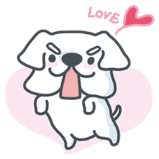 My crazy little white dog RUMI sticker #5974003
