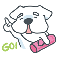 My crazy little white dog RUMI sticker #5974005