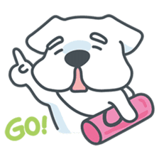 My crazy little white dog RUMI sticker #5974005