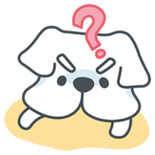 My crazy little white dog RUMI sticker #5974006