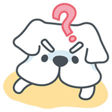 My crazy little white dog RUMI sticker #5974006