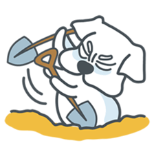 My crazy little white dog RUMI sticker #5974007