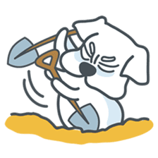 My crazy little white dog RUMI sticker #5974007