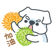 My crazy little white dog RUMI sticker #5974008