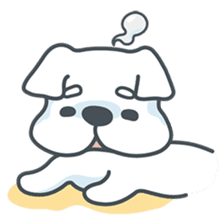 My crazy little white dog RUMI sticker #5974011