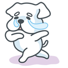 My crazy little white dog RUMI sticker #5974014