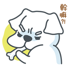 My crazy little white dog RUMI sticker #5974015