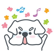 My crazy little white dog RUMI sticker #5974019