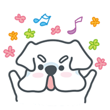 My crazy little white dog RUMI sticker #5974019
