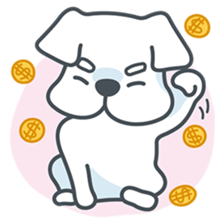 My crazy little white dog RUMI sticker #5974022