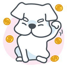 My crazy little white dog RUMI sticker #5974022