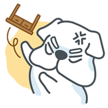 My crazy little white dog RUMI sticker #5974023