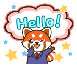 the red panda office worker sticker #5974384