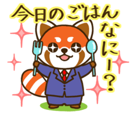 the red panda office worker sticker #5974387