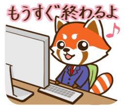 the red panda office worker sticker #5974389