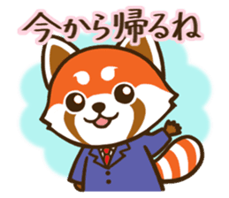 the red panda office worker sticker #5974392