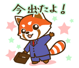 the red panda office worker sticker #5974394
