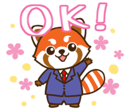 the red panda office worker sticker #5974400