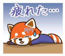 the red panda office worker sticker #5974406