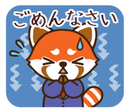 the red panda office worker sticker #5974416