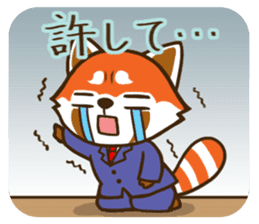 the red panda office worker sticker #5974417