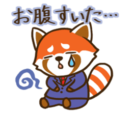 the red panda office worker sticker #5974421