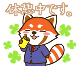 the red panda office worker sticker #5974423