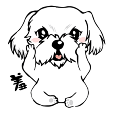 Little white dog sticker #5974825