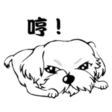 Little white dog sticker #5974827