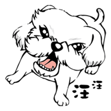 Little white dog sticker #5974836