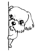 Little white dog sticker #5974850