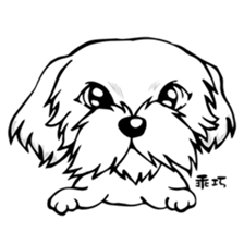 Little white dog sticker #5974856