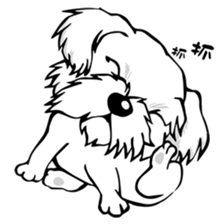 Little white dog sticker #5974857