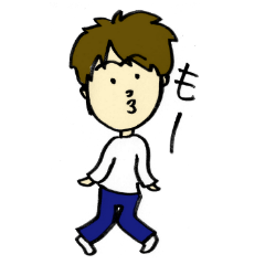 Sticker of the fluffy person