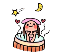 A girl, a puppy, and a kitty sticker #5976121