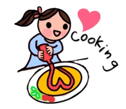 A girl, a puppy, and a kitty sticker #5976124