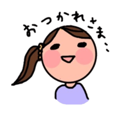 A girl, a puppy, and a kitty sticker #5976130