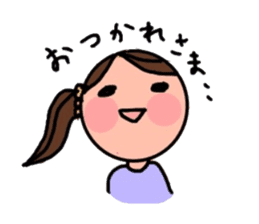 A girl, a puppy, and a kitty sticker #5976130