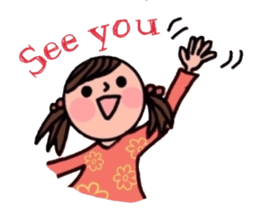 A girl, a puppy, and a kitty sticker #5976141