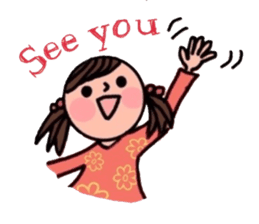 A girl, a puppy, and a kitty sticker #5976141