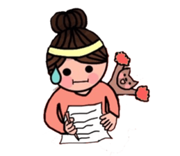 A girl, a puppy, and a kitty sticker #5976142