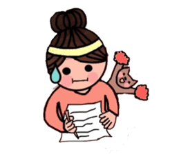 A girl, a puppy, and a kitty sticker #5976142