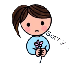 A girl, a puppy, and a kitty sticker #5976149