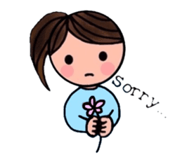 A girl, a puppy, and a kitty sticker #5976149