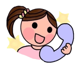 A girl, a puppy, and a kitty sticker #5976158