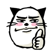 comic face cat sticker #5976640