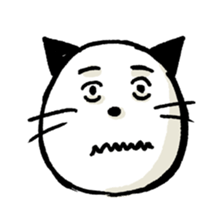 comic face cat sticker #5976641
